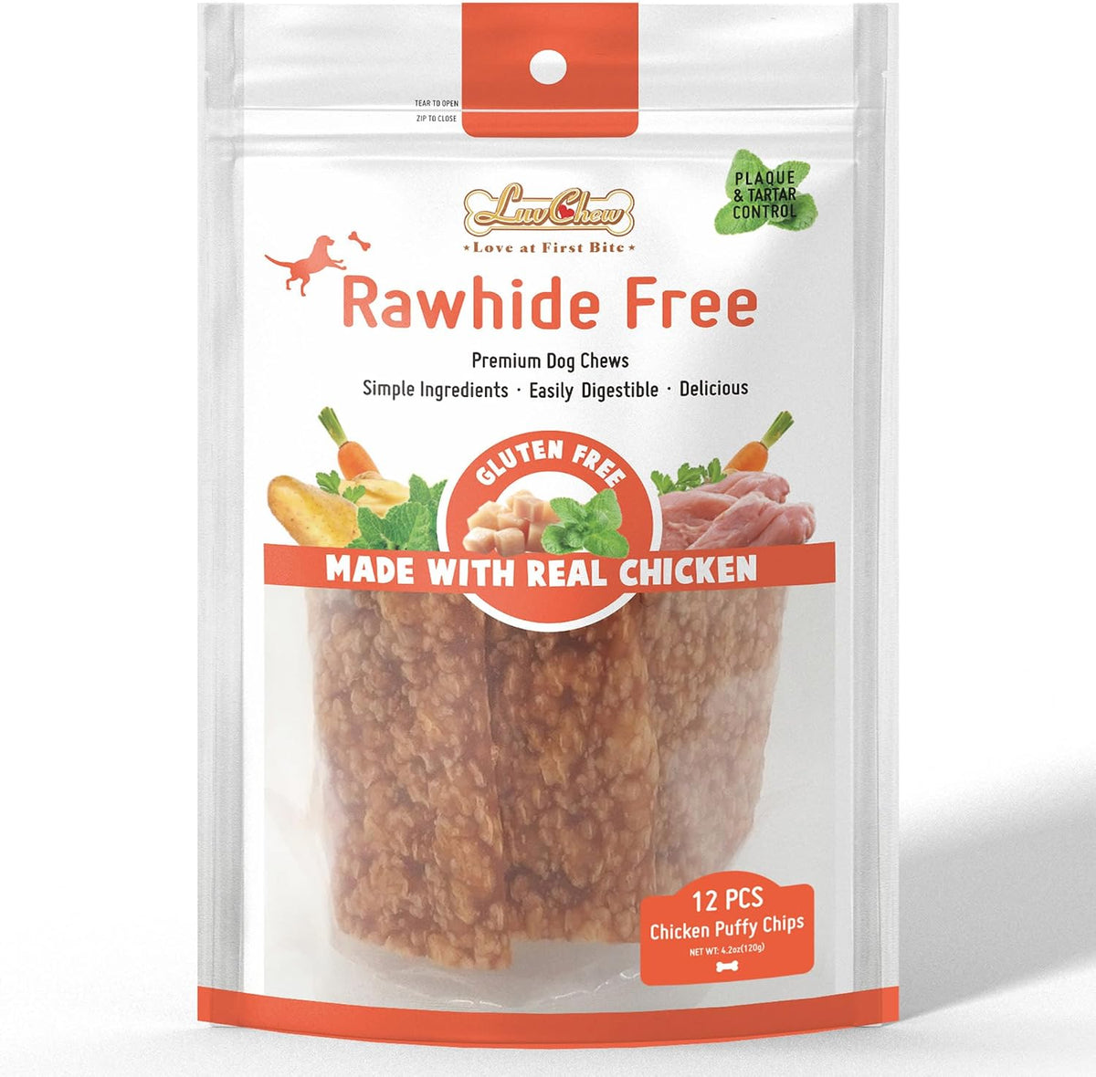Comparison of LuvChew stick size and texture