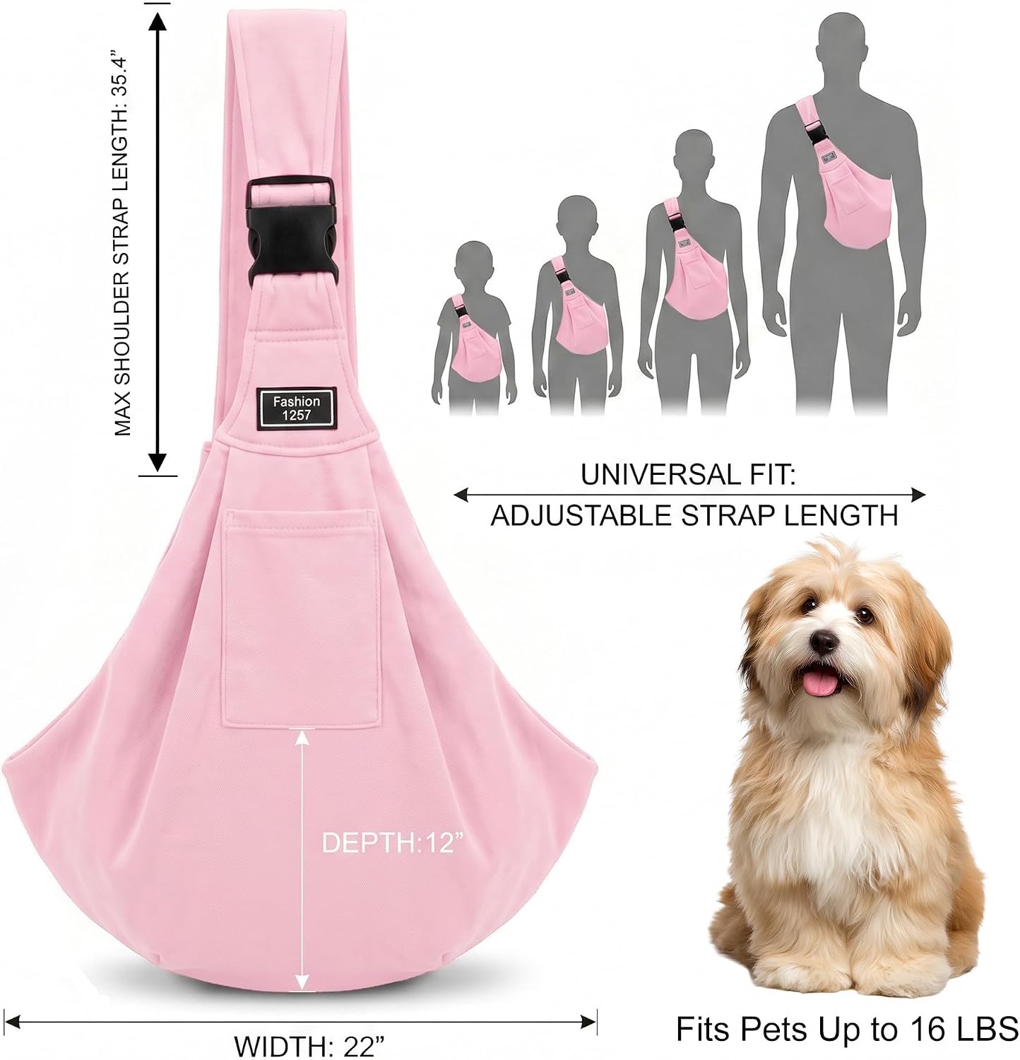 Close up of safety hook inside Riuja dog carrier bag