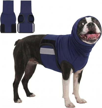 KOESON Soft Dog Calming Vest with Ear Wrap for Extra Large Dogs, Adjustable Dog Anxiety Shirt for Separation, Thunder, Fireworks, Travel, Reflective & Breathable Thunder Jacket for Dogs, Grey XXXL - Image 10