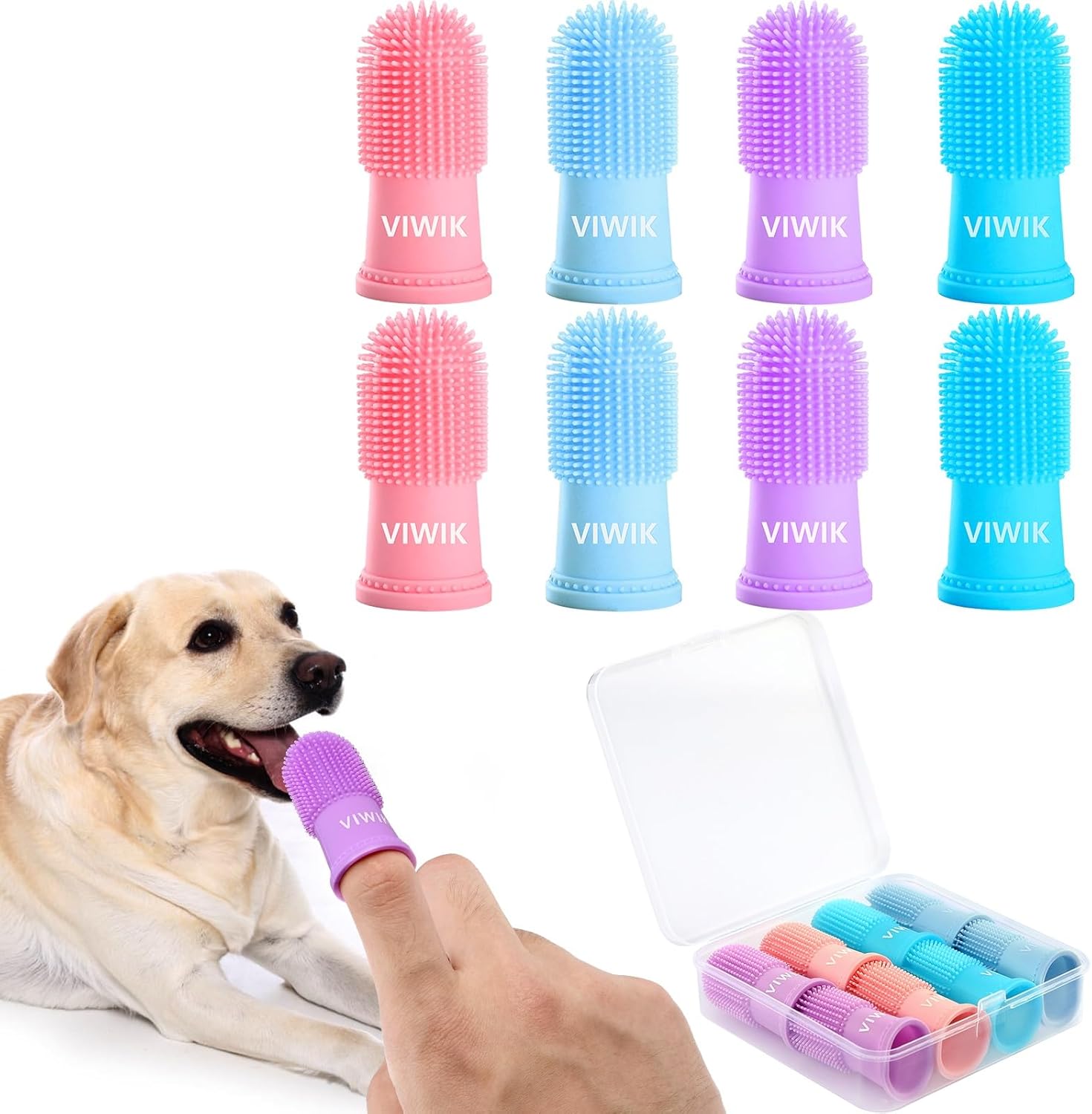 Viwik dog and cat dental hygiene kit for daily use