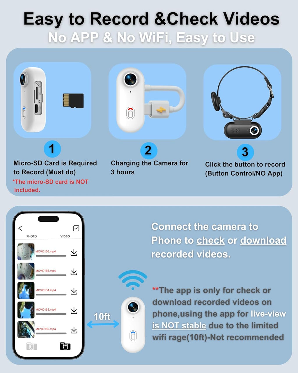 Top view of lightweight ZoomaraKam cat camera design