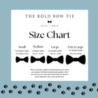 The Bold Bow Tie slide on pet bowtie attached to large dog collar