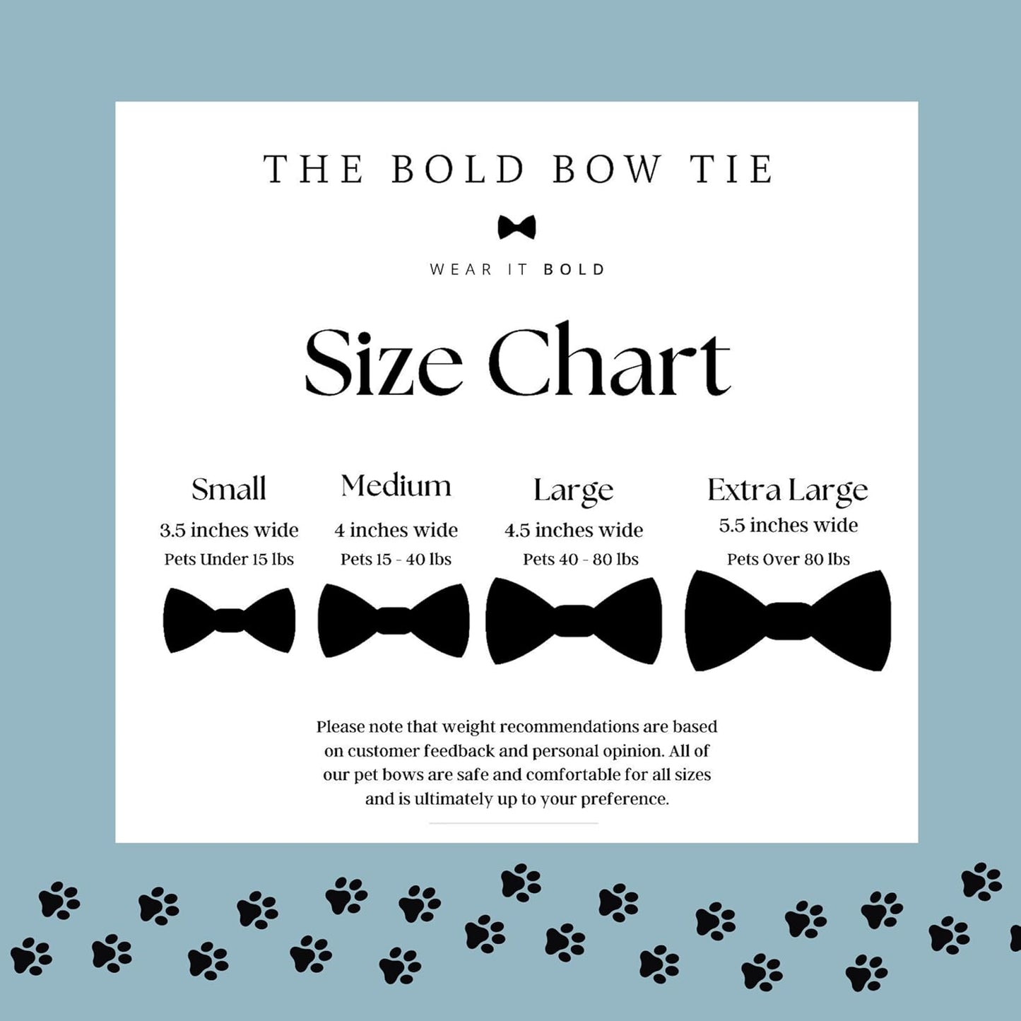 The Bold Bow Tie slide on pet bowtie attached to large dog collar