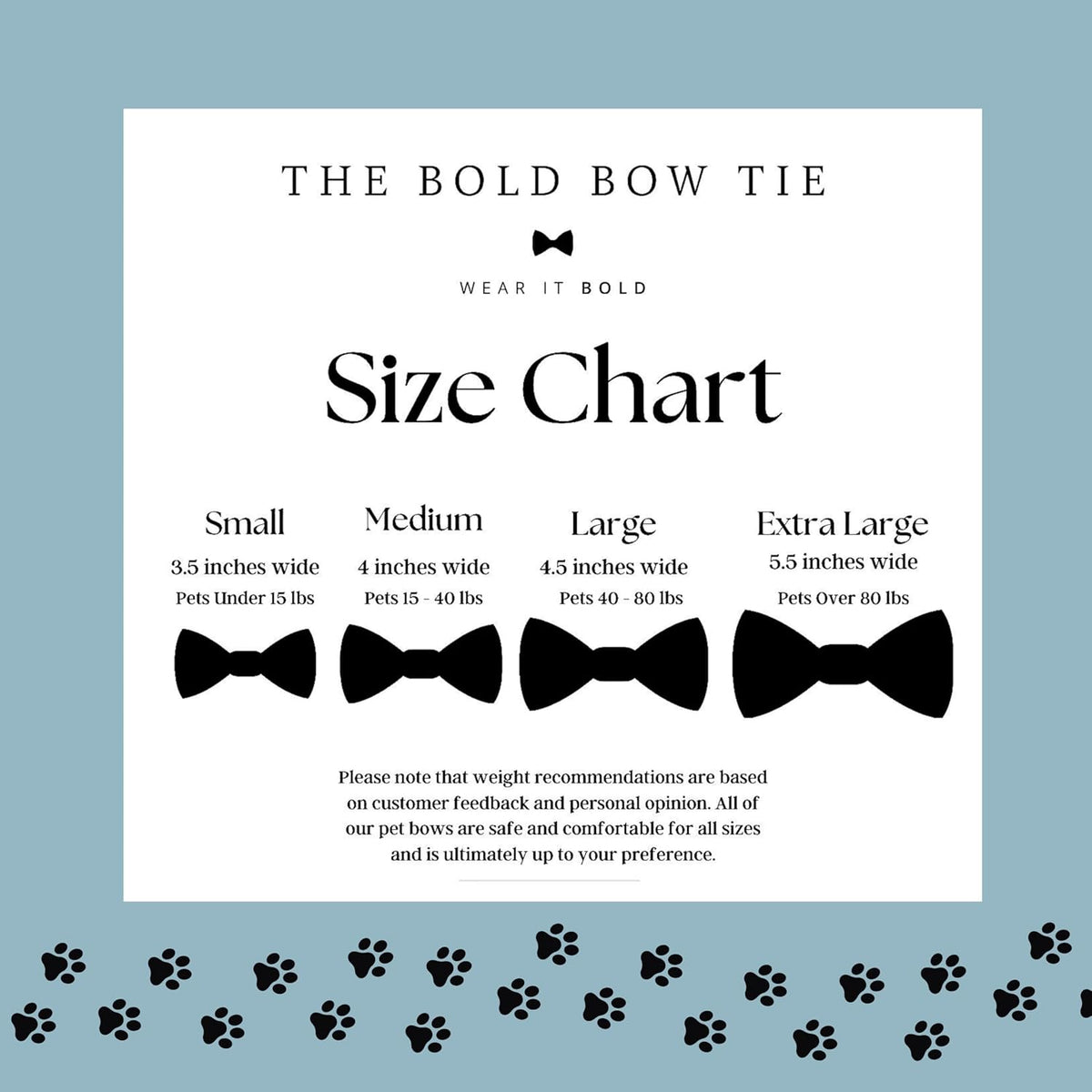 The Bold Bow Tie slide on pet bowtie attached to large dog collar