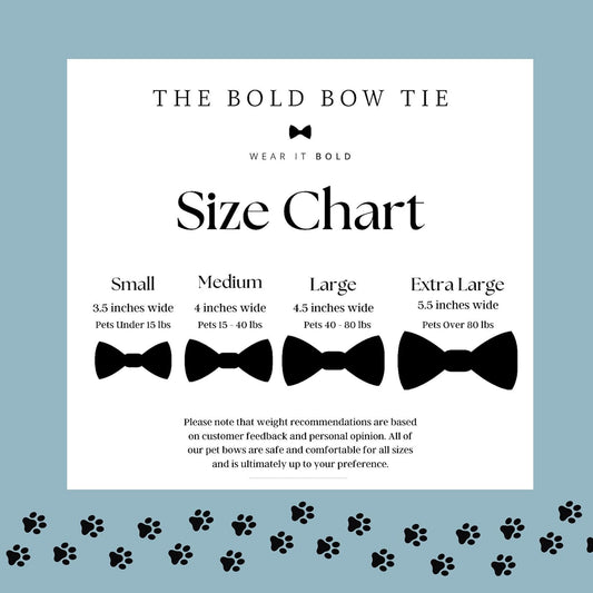 The Bold Bow Tie slide on pet bowtie attached to large dog collar
