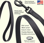 Dogline Biothane waterproof leash showing durable black swivel clip