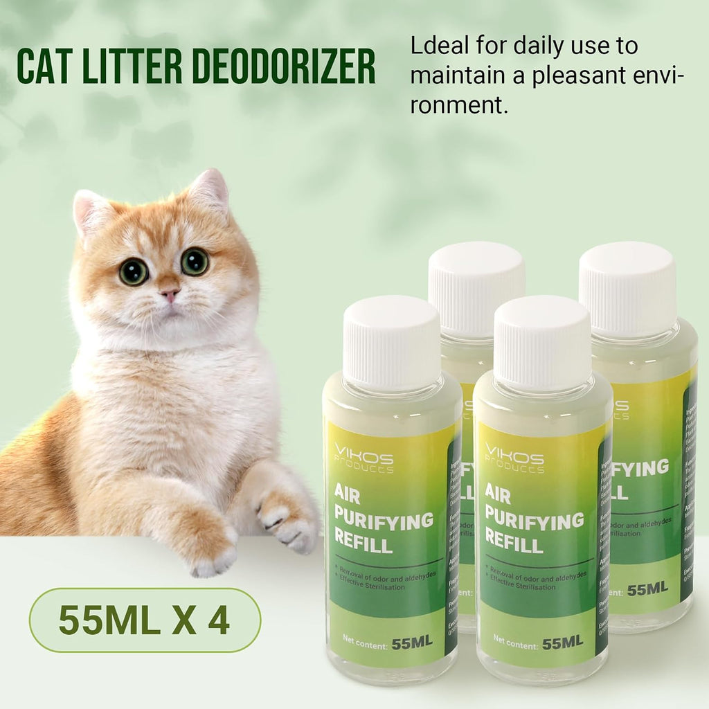 Non toxic plant based feline waste odor neutralizer fluid bottles
