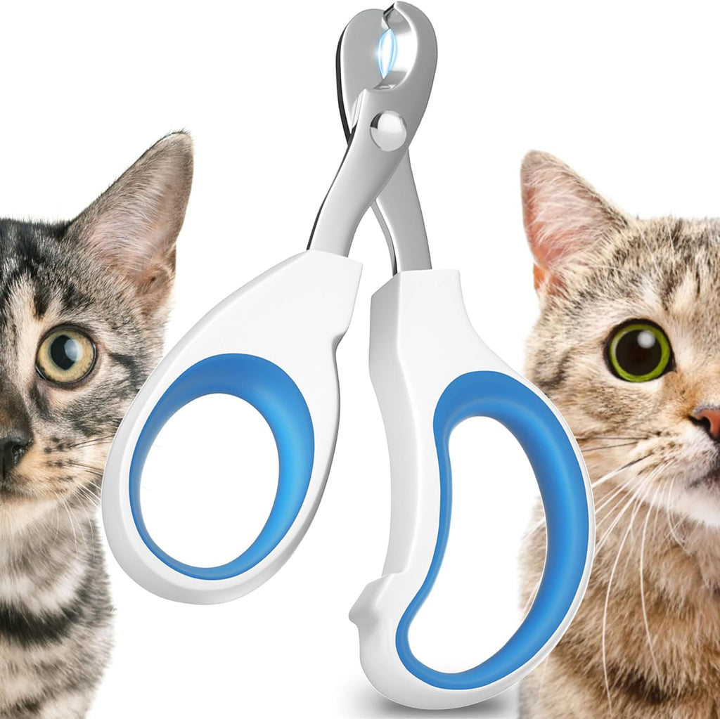 Cleanse cat nail clipper front view showing stainless steel blades