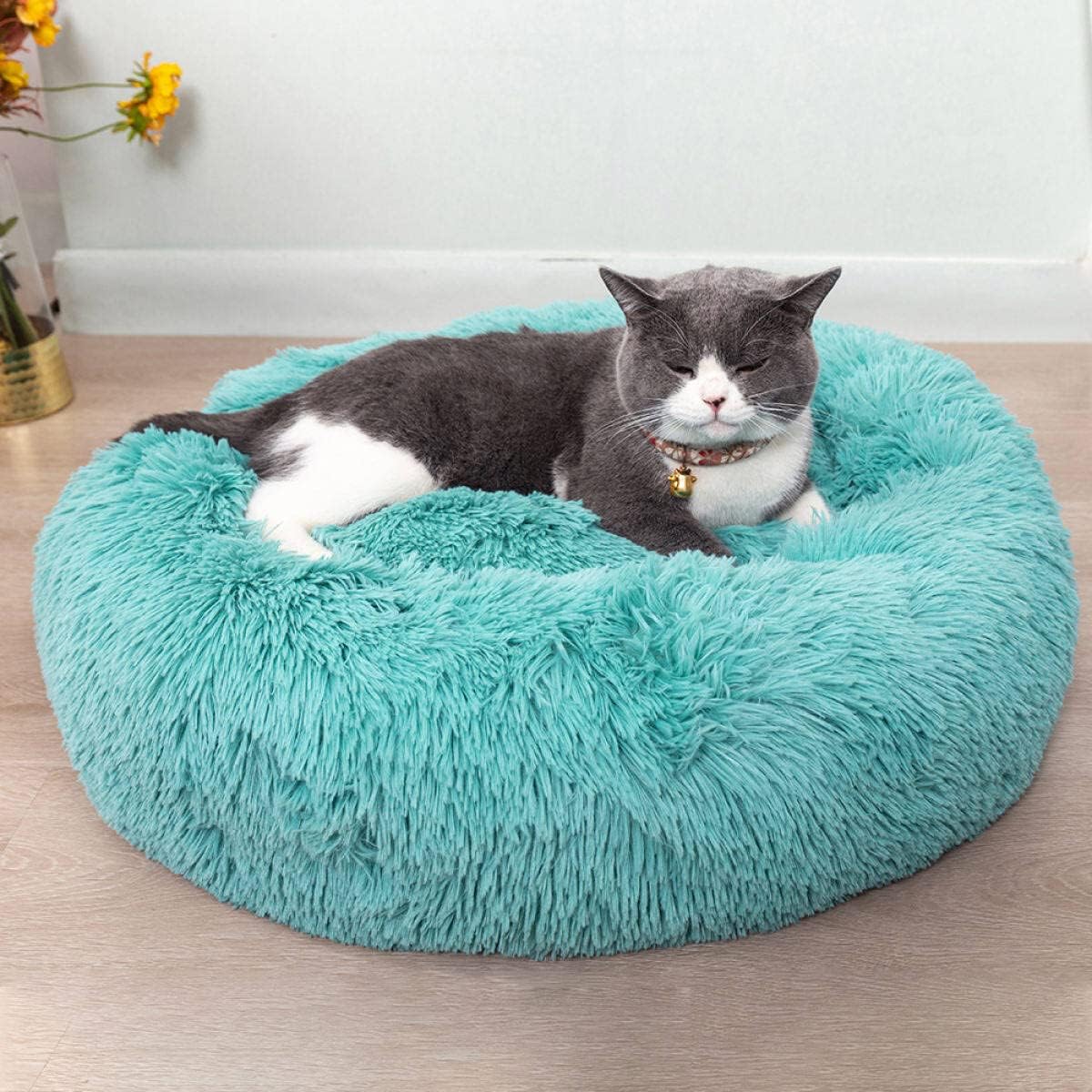 Bottom view of pet bed showing non-slip material