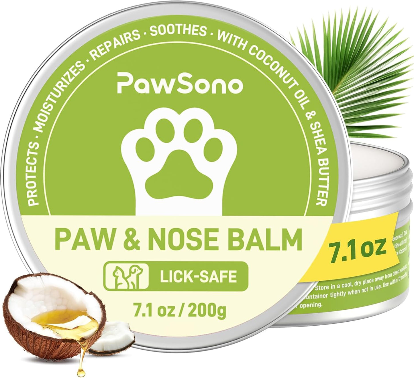 PawSono Lick-Safe Dog Paw & Nose Balm with Coconut Oil | All-Natural Moisturizer & Soother for Dry, Cracked Pads & Snout | Summer Hot Pavement & Sand Paw Wax, Nose Butter for Bulldogs (2.1 oz / 60 g) - Image 10