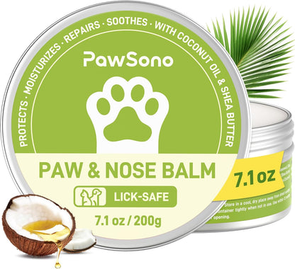 PawSono Lick-Safe Dog Paw & Nose Balm with Coconut Oil | All-Natural Moisturizer & Soother for Dry, Cracked Pads & Snout | Summer Hot Pavement & Sand Paw Wax, Nose Butter for Bulldogs (2.1 oz / 60 g) - Image 10
