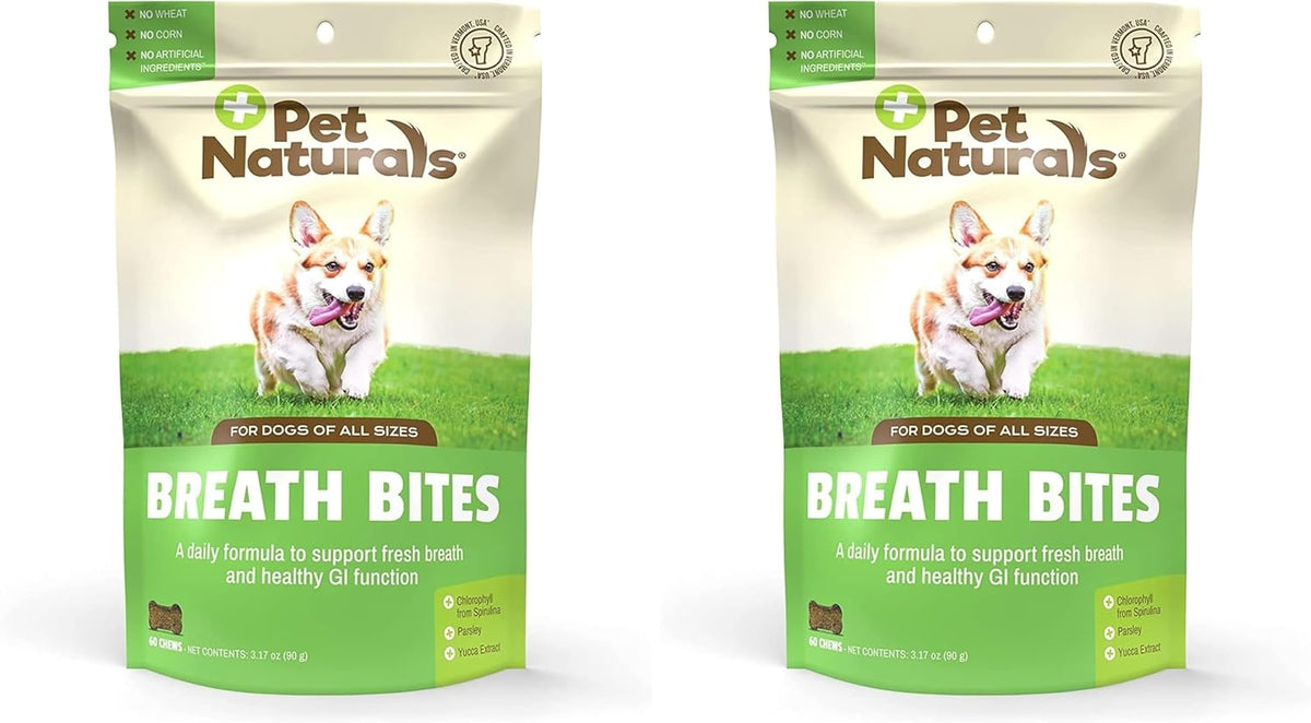 Pet Naturals dog breath freshener chews containing spirulina and parsley ingredients list