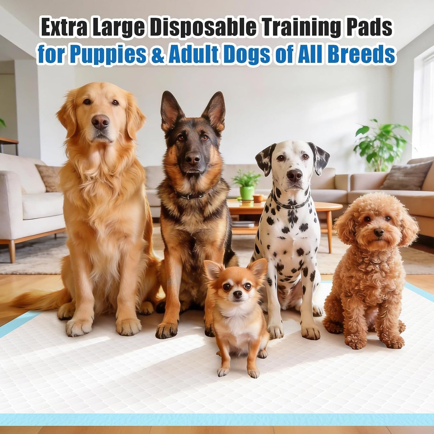 VISRIE 100 Pack 30"x36" Extra Large Dog Pee Pads - Super Absorbent & Leak-Proof Disposable Puppy Training Pads, Quick-Dry 5-Layer XL Potty Piddle Pads for Housebreaking & Crates - Image 4