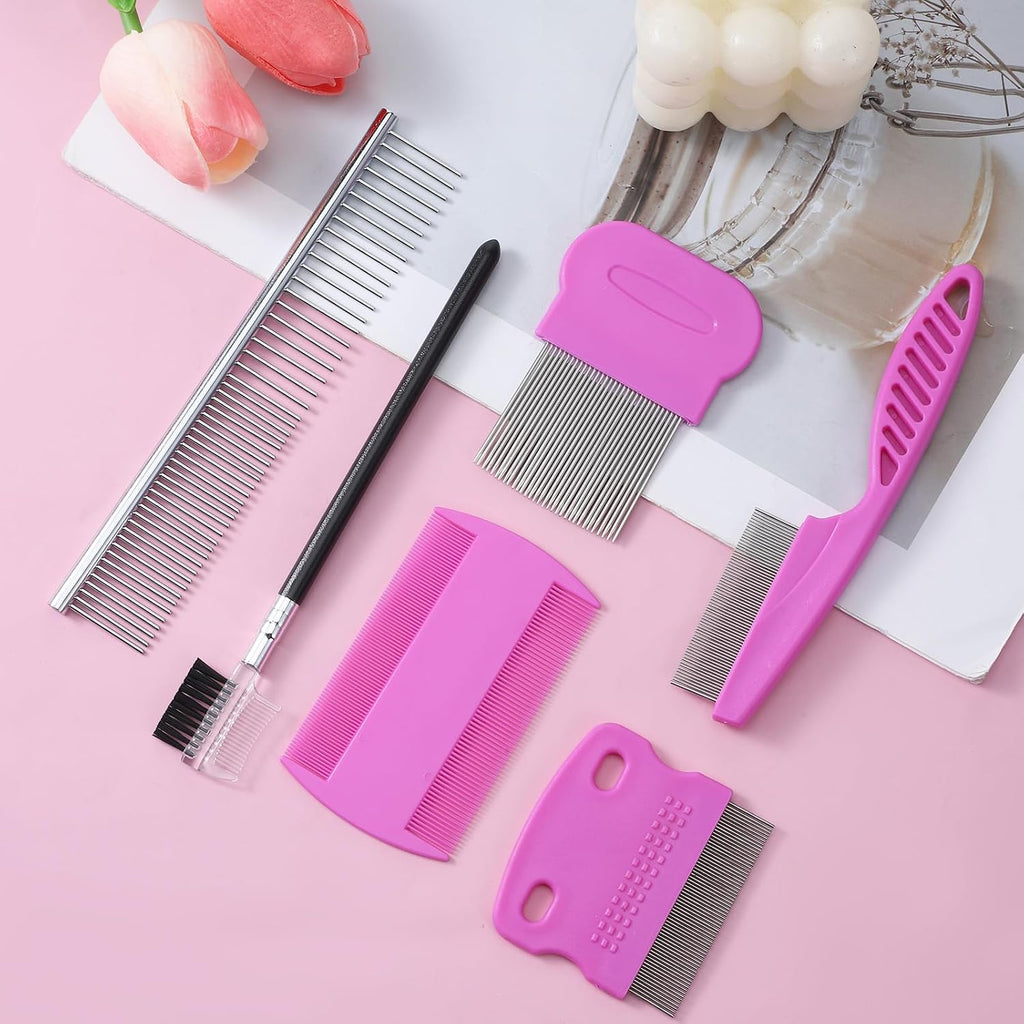 Stainless steel flea and lice removal comb for dogs
