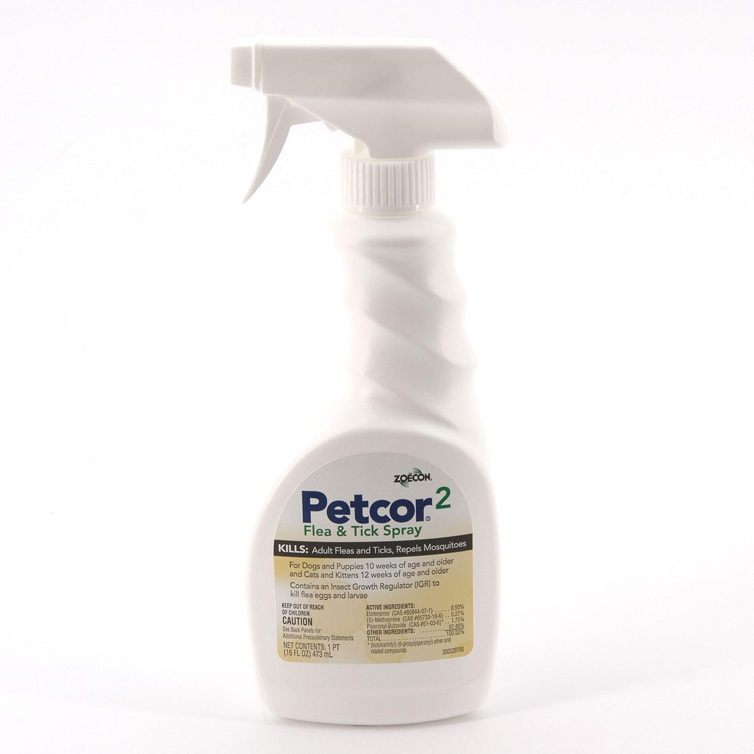 Zoecon Petcor2 Flea and Tick Spray bottle front view for pet parasite control