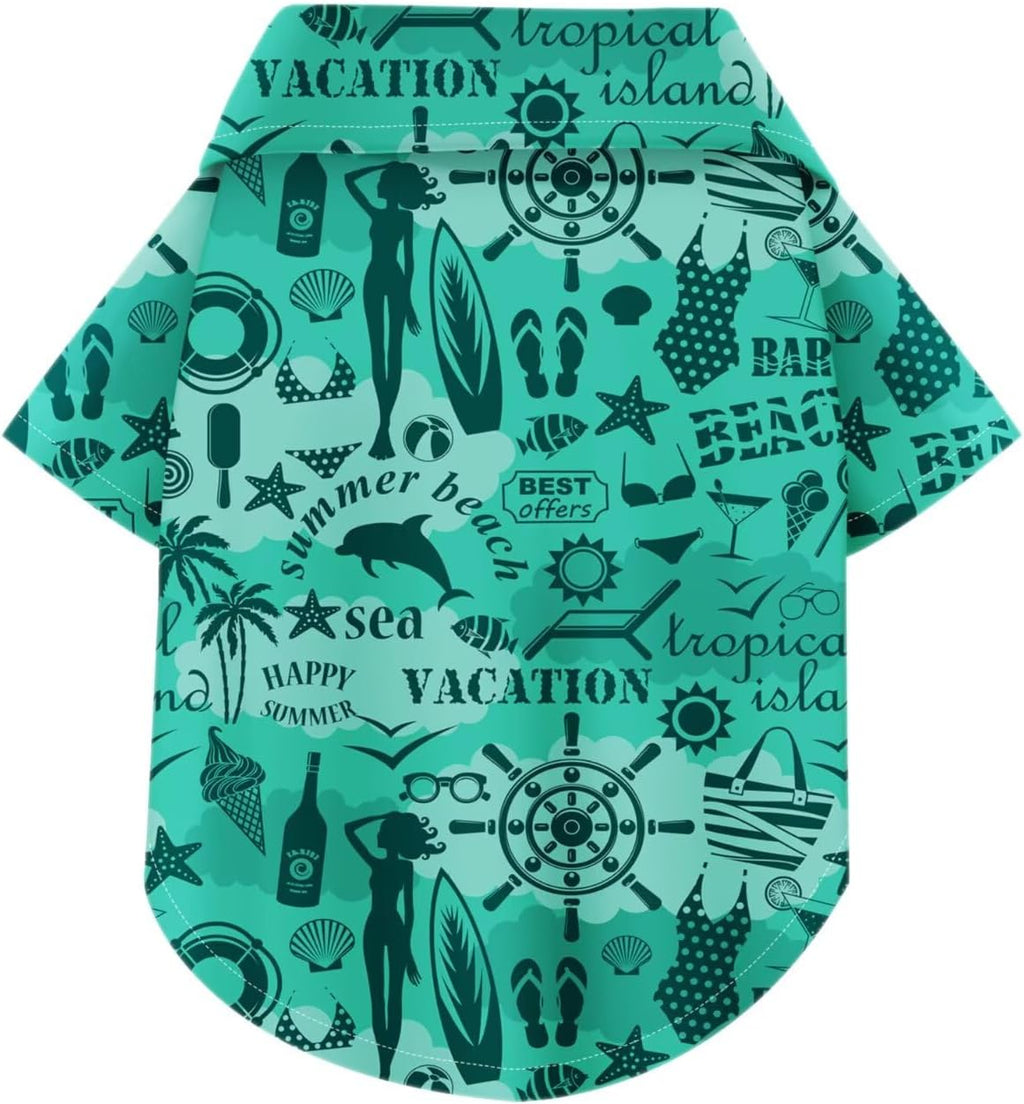 Close up of vibrant flamingo pattern on dog apparel