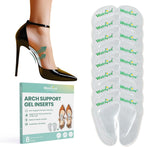 Welnove Gel Arch Support Inserts 8 pair pack front view for flat feet relief.
