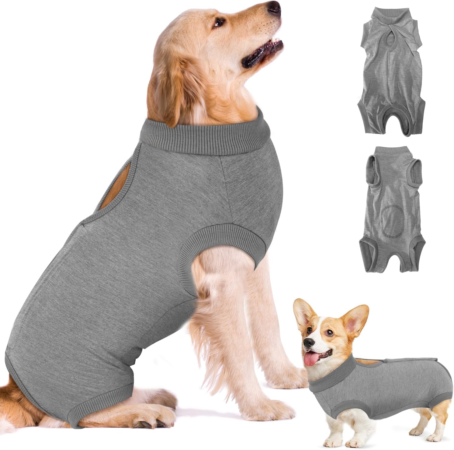 SlowTon protective pet onesie secure zipper and fastener close up