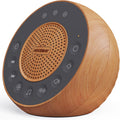 Housbay White Noise Machine front view wood grain finish for sleep therapy