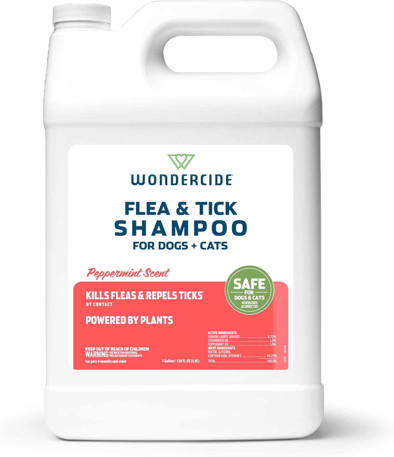 Wondercide flea and tick shampoo brand logo and packaging