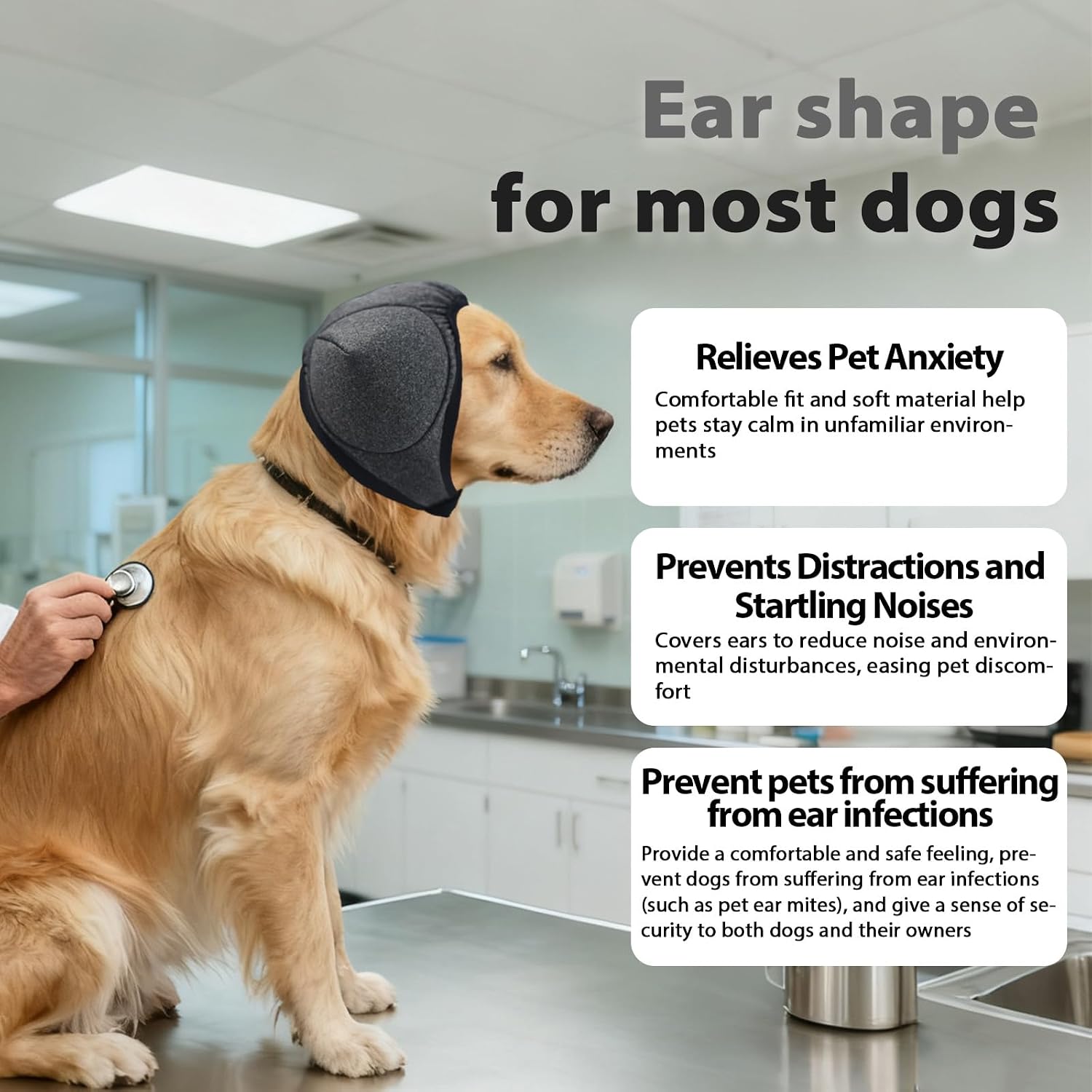 Adhiper anxiety relief earmuffs for medium dogs