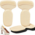 PHIXBEAR heel pads for loose shoes front view showing apricot and black colors.
