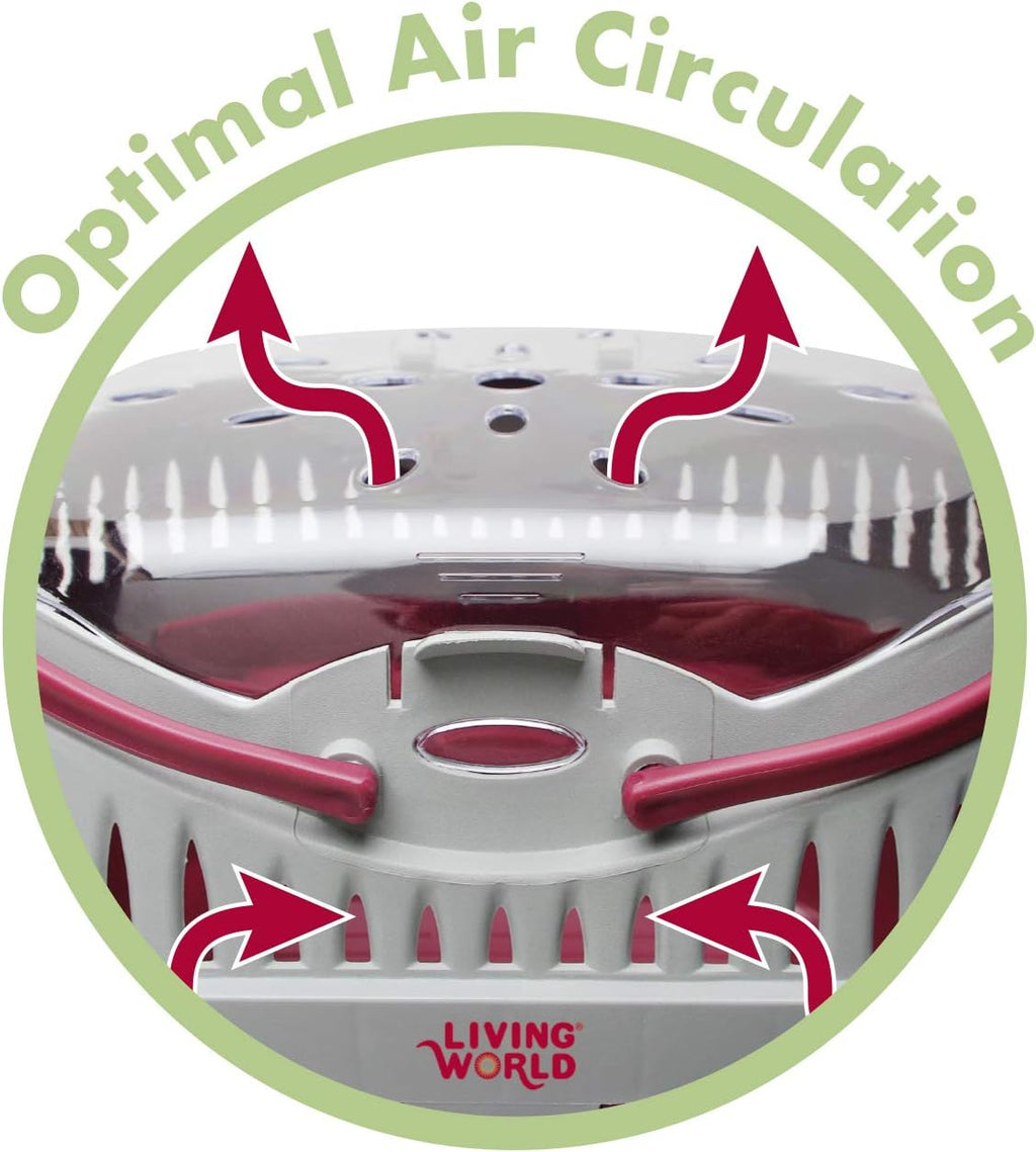 Living World pet carrier side angle view