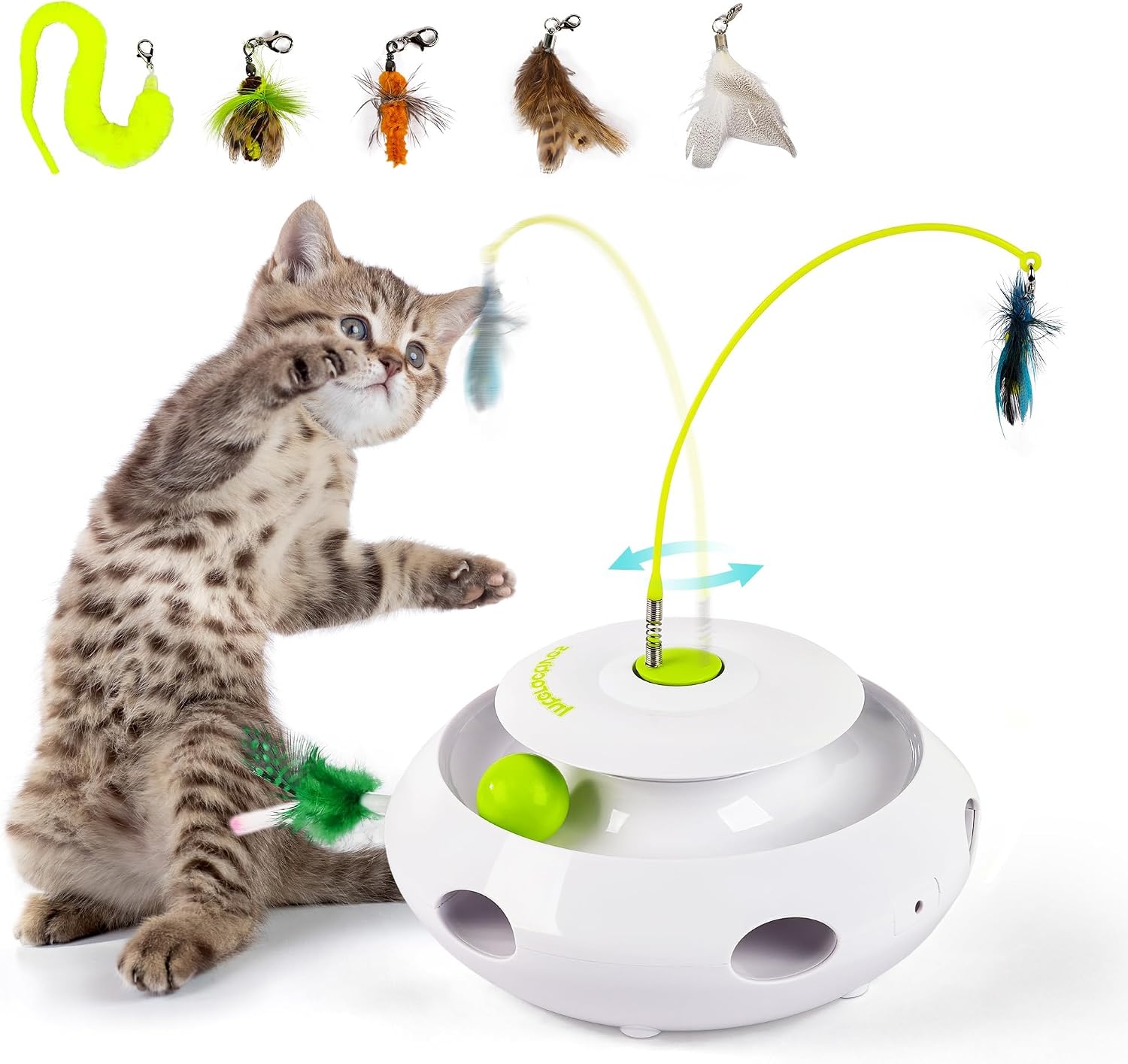 All for Paws Cat Toys Interactive Butterfly Flutter Bug Cat Automatic Toy Stimulating Kitty Toys Enrichment for Indoor Cats - Image 10
