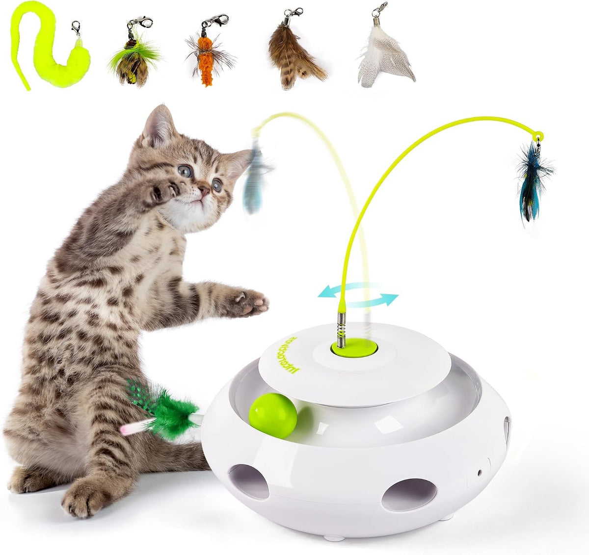 All for Paws Cat Toys Interactive Butterfly Flutter Bug Cat Automatic Toy Stimulating Kitty Toys Enrichment for Indoor Cats - Image 10
