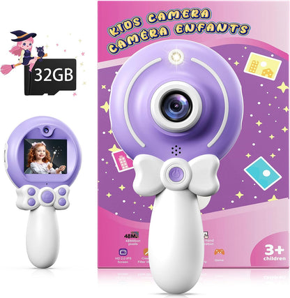 TEKFUN kids camera toy purple magic wand front view
