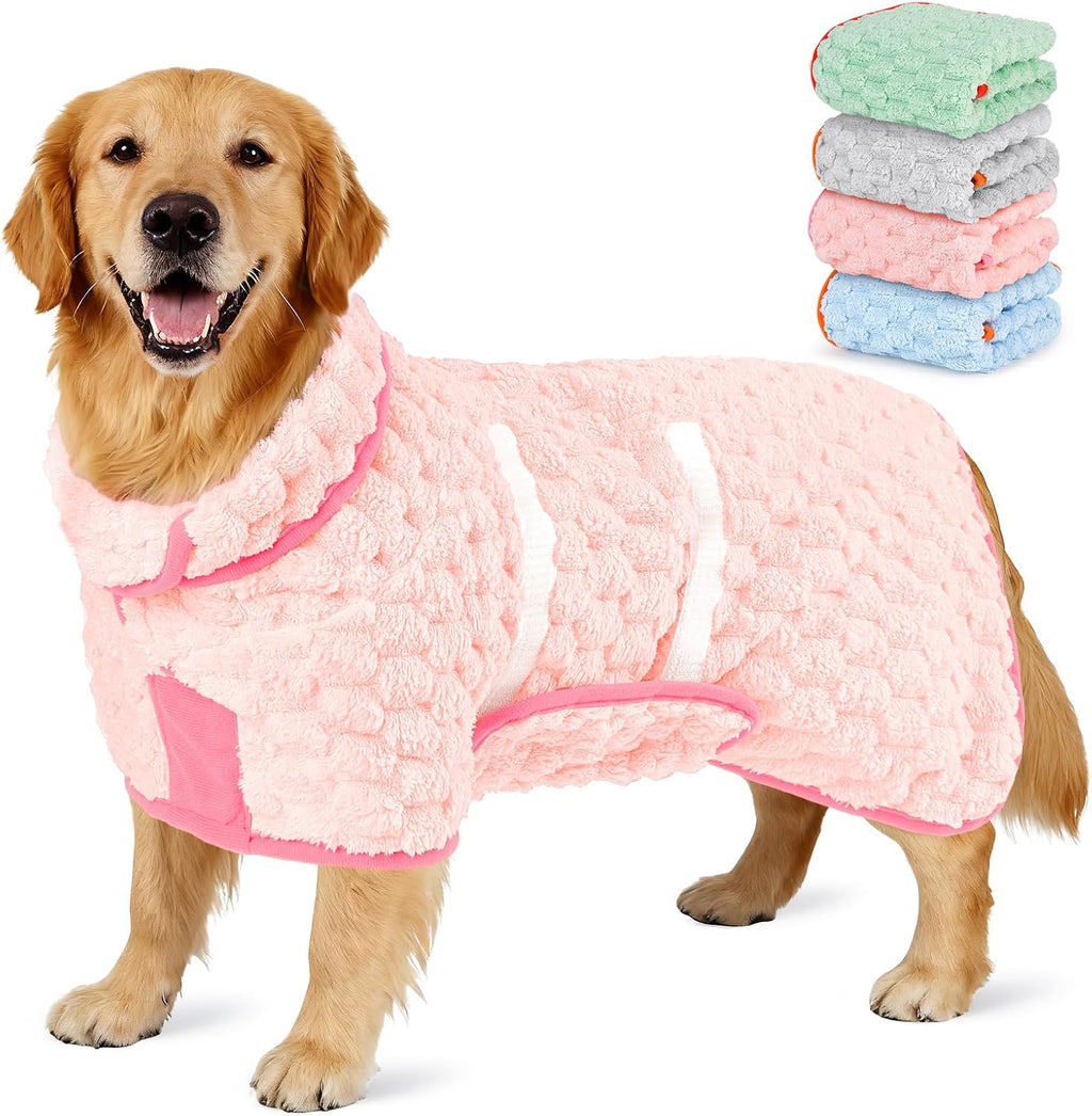 Glittme super absorbent dog bathrobe front view