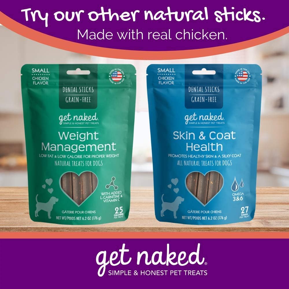 Get Naked chicken flavored healthy immune support dog chews lifestyle shot
