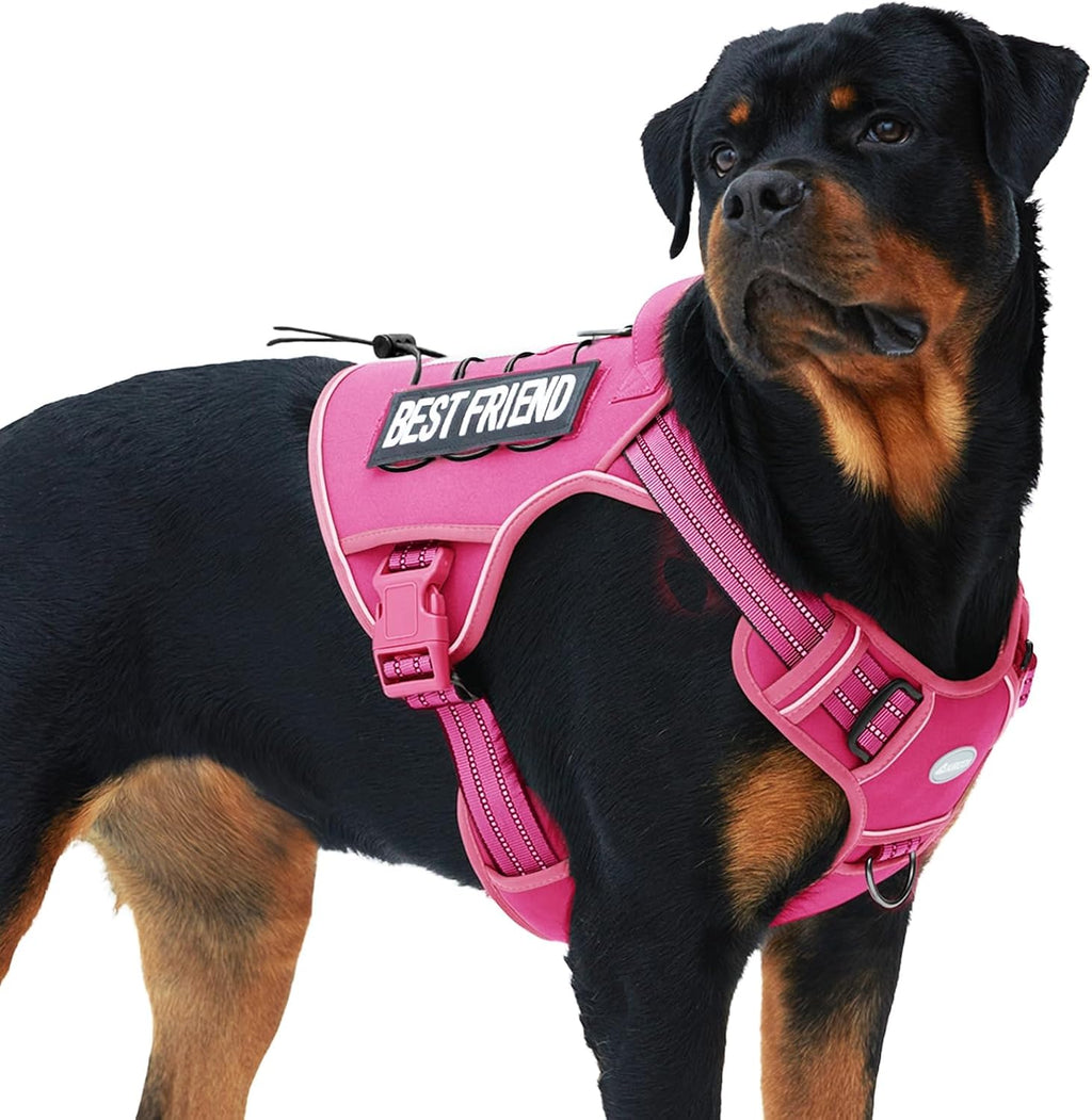 Auroth Tactical Dog Harness for Large Dogs No Pull Adjustable Pet Harness Reflective K9 Working Training Easy Control Pet Vest Military Service Dog Harnesses Army Yellow L - Image 11