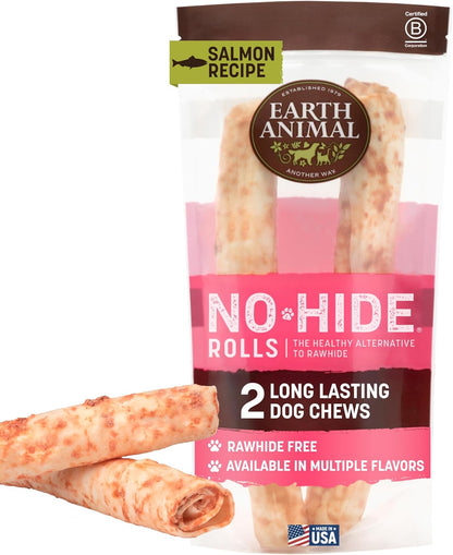 Earth Animal No Hide Chews - Long Lasting Rawhide Free Large Dog Chews Rolls, Chicken - 2 Count - Image 12
