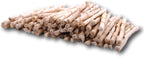 Five inch natural rawhide twist sticks for puppy dental care and plaque reduction.