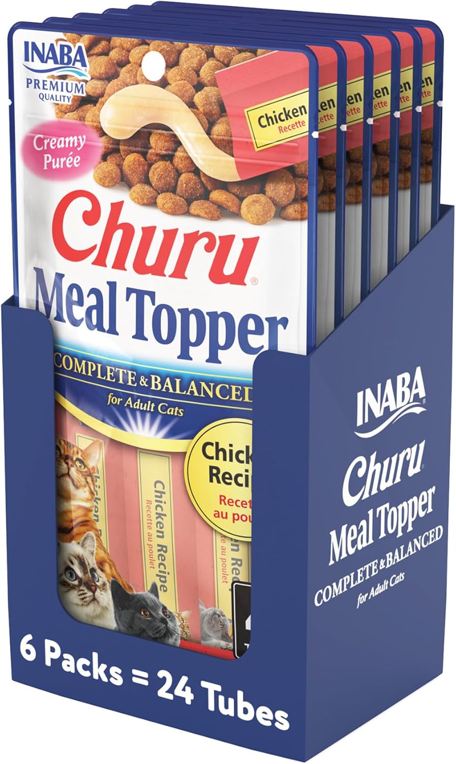 Group of Inaba Churu tubes for cat meal enrichment