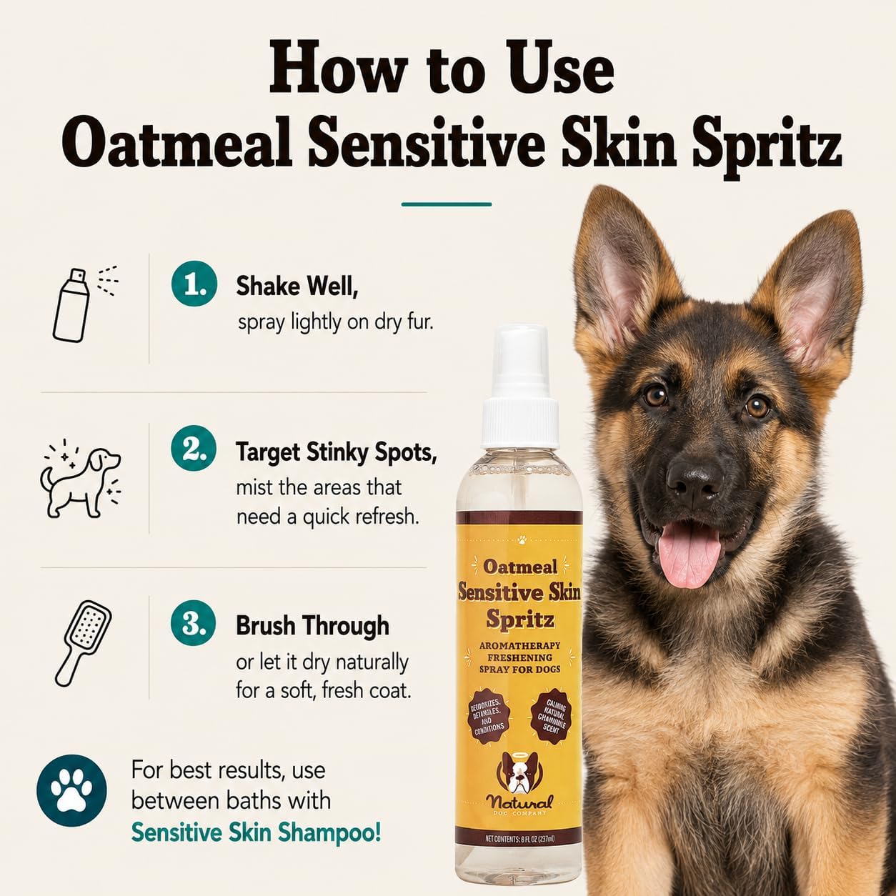 Natural Dog Company organic dog spray for itchy skin