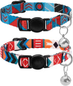 CollarDirect Cat Collar Breakaway with Removable Bell Set of 2 PCS Tribal Pattern Aztec Pet Safety Adjustable Kitten Collar - Image 14