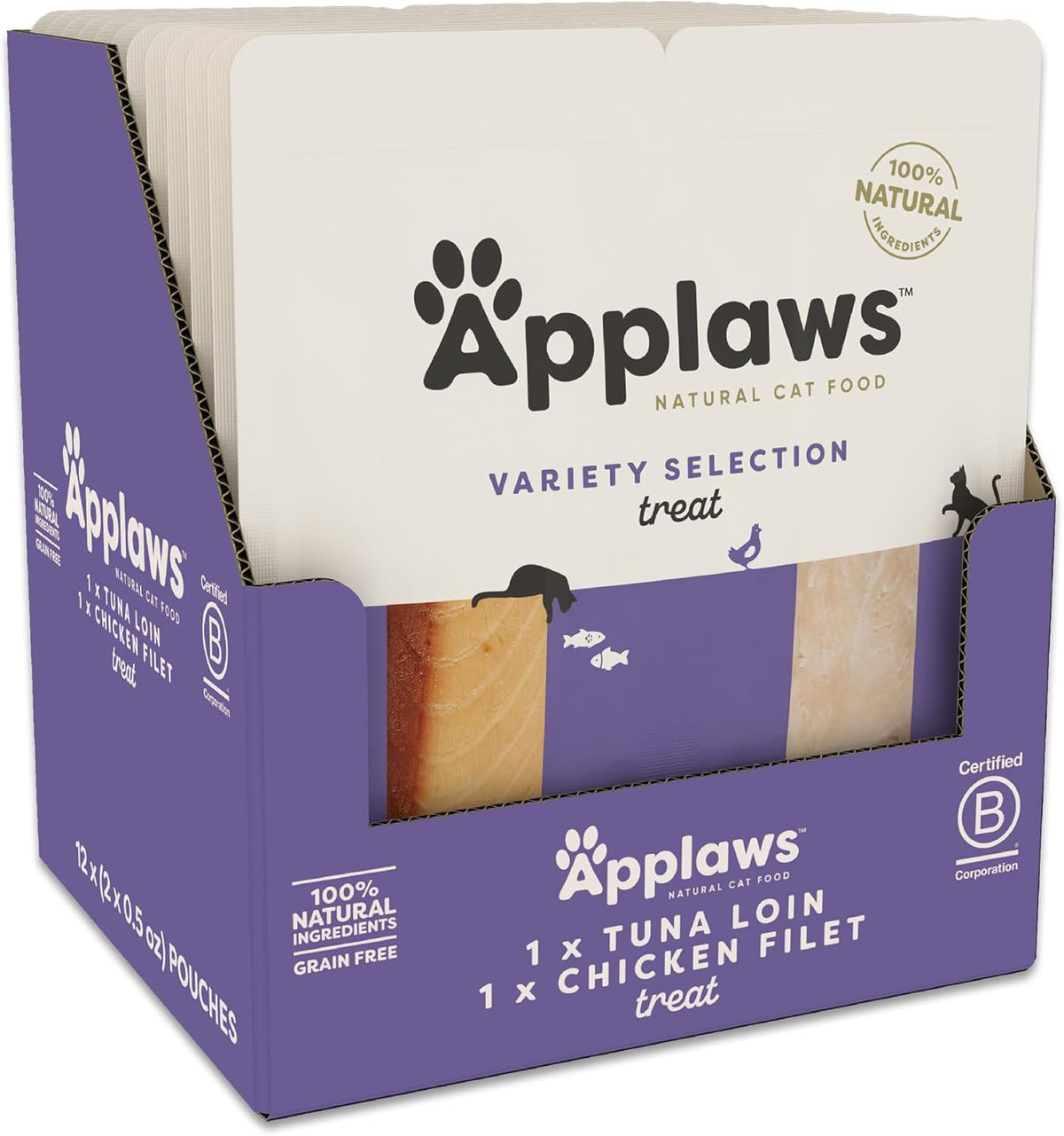 Applaws Whole Tuna Loin Cat Treats 12-Pack, Single Ingredient, Grain Free, High Protein, Freeze Dried Cat Treats, No Fillers, No Artificial Additives (12 x 1.06 oz) - Image 13