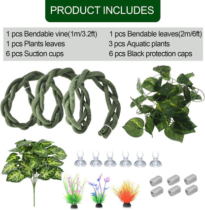 Example of 3D climbing path created with bendable reptile vines