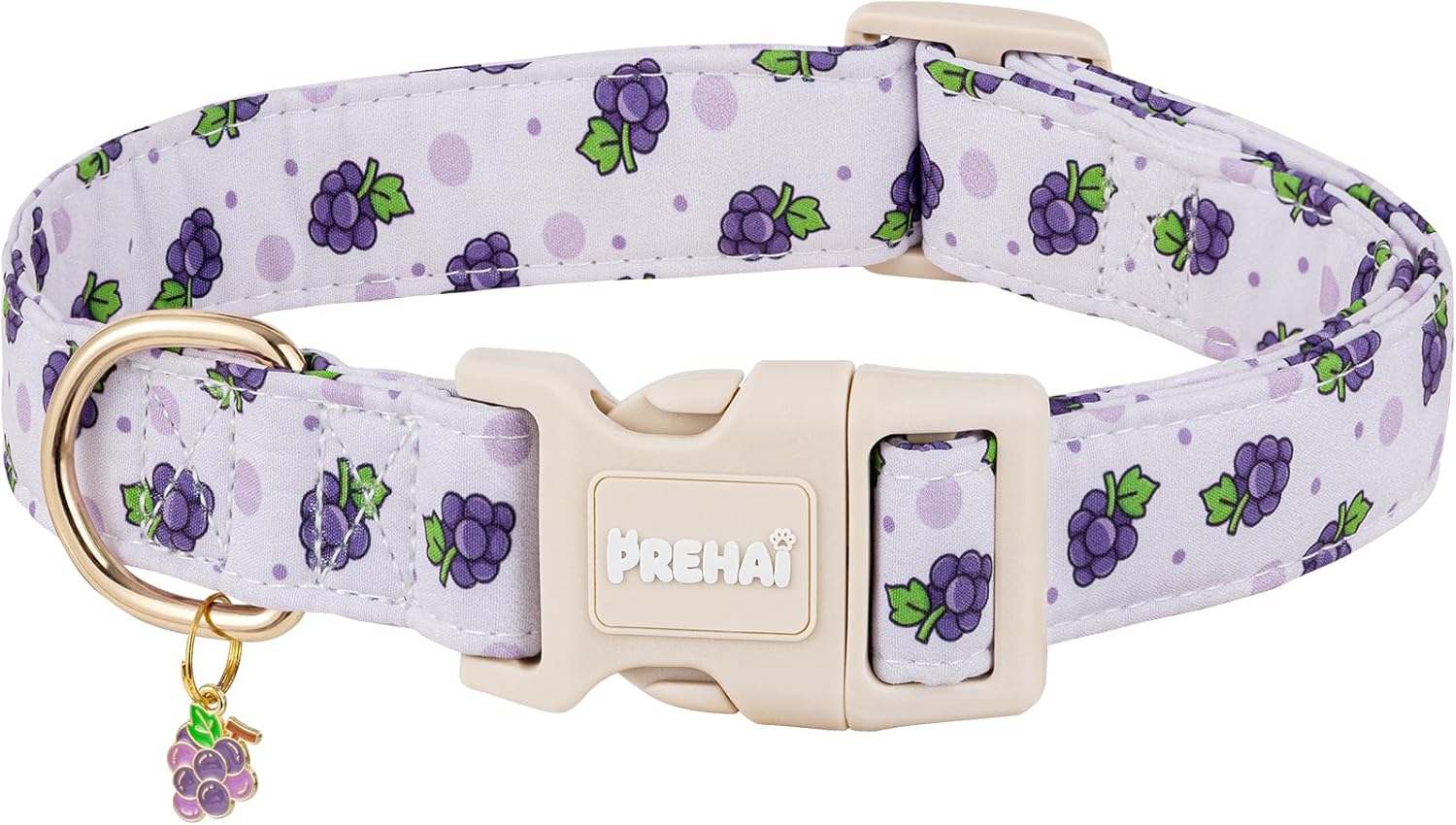 PREHAI Pink Strawberry Dog Collar Sweet Spring Summer Collars with Cute Strawberries Pattern for Female Girl Small Medium Large Dogs S - Image 10