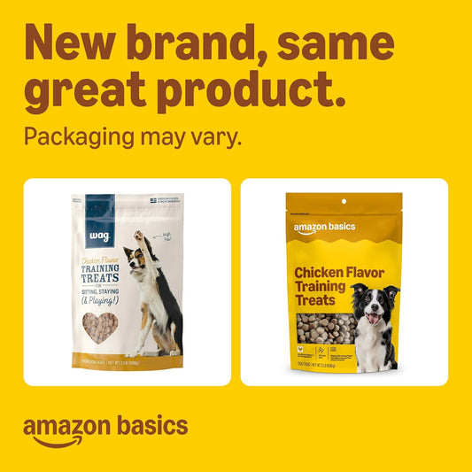 Amazon Basics bite sized dog training rewards real chicken ingredient