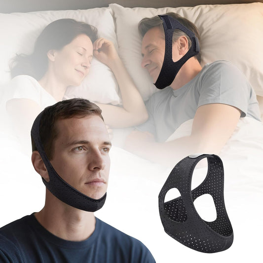Folanda Anti Snoring Chin Strap front view adjustable sleep aid.