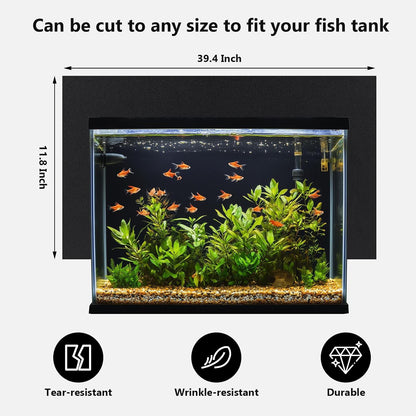 Reusable non reflective aquarium wallpaper roll with included scraper and spray bottle