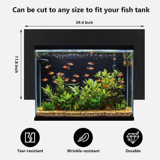 Reusable non reflective aquarium wallpaper roll with included scraper and spray bottle