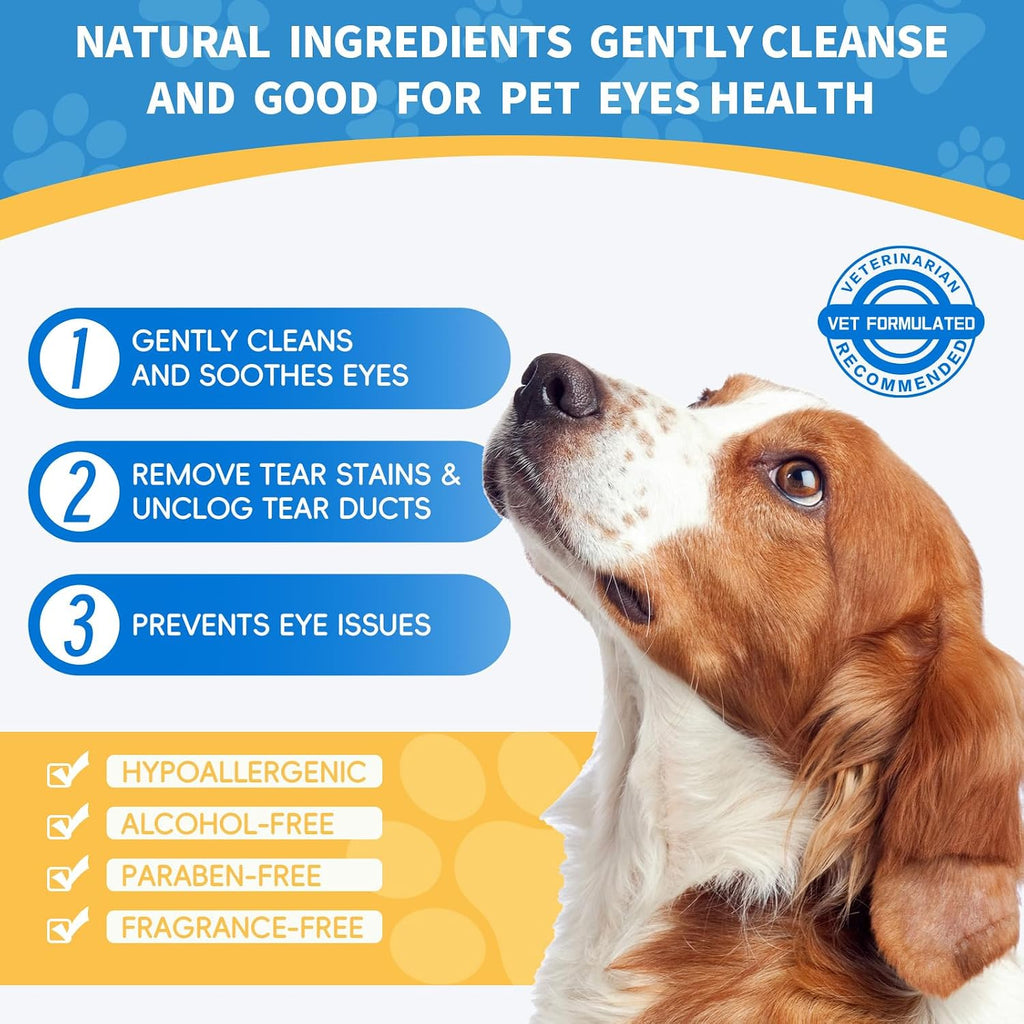 Texture detail of the natural cotton pet eye cleansing wipe.