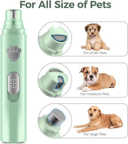 Viwik pet nail trimmer showing 2-speed control button