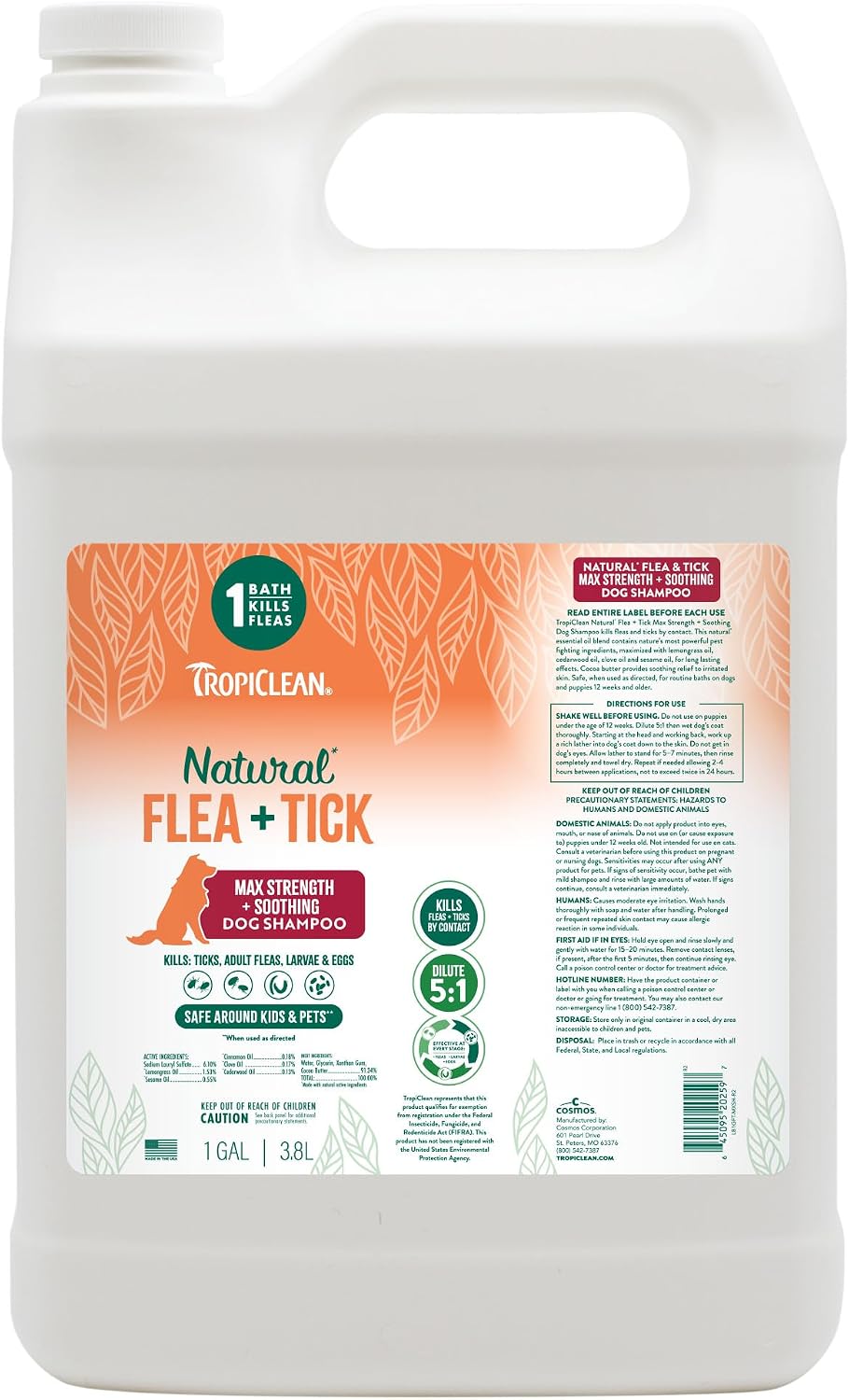 TropiClean Max Strength Flea and Tick Shampoo Treatment for Dogs, Powerful & Natural Defense, Prevention for Large & Small Dogs, Made in USA, 20oz - Image 10