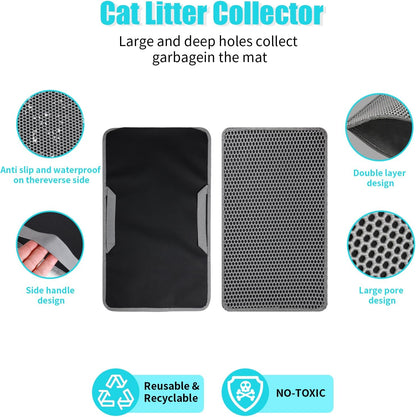 FADEYJ kitty litter collector mat honeycomb pattern close up