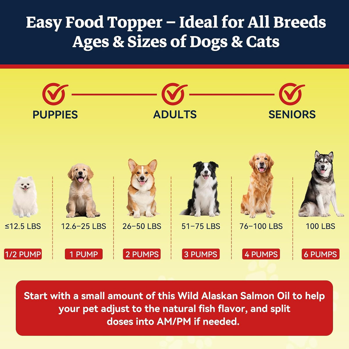 Pure USA imported wild-caught salmon oil supplement for dogs and cats liquid formula